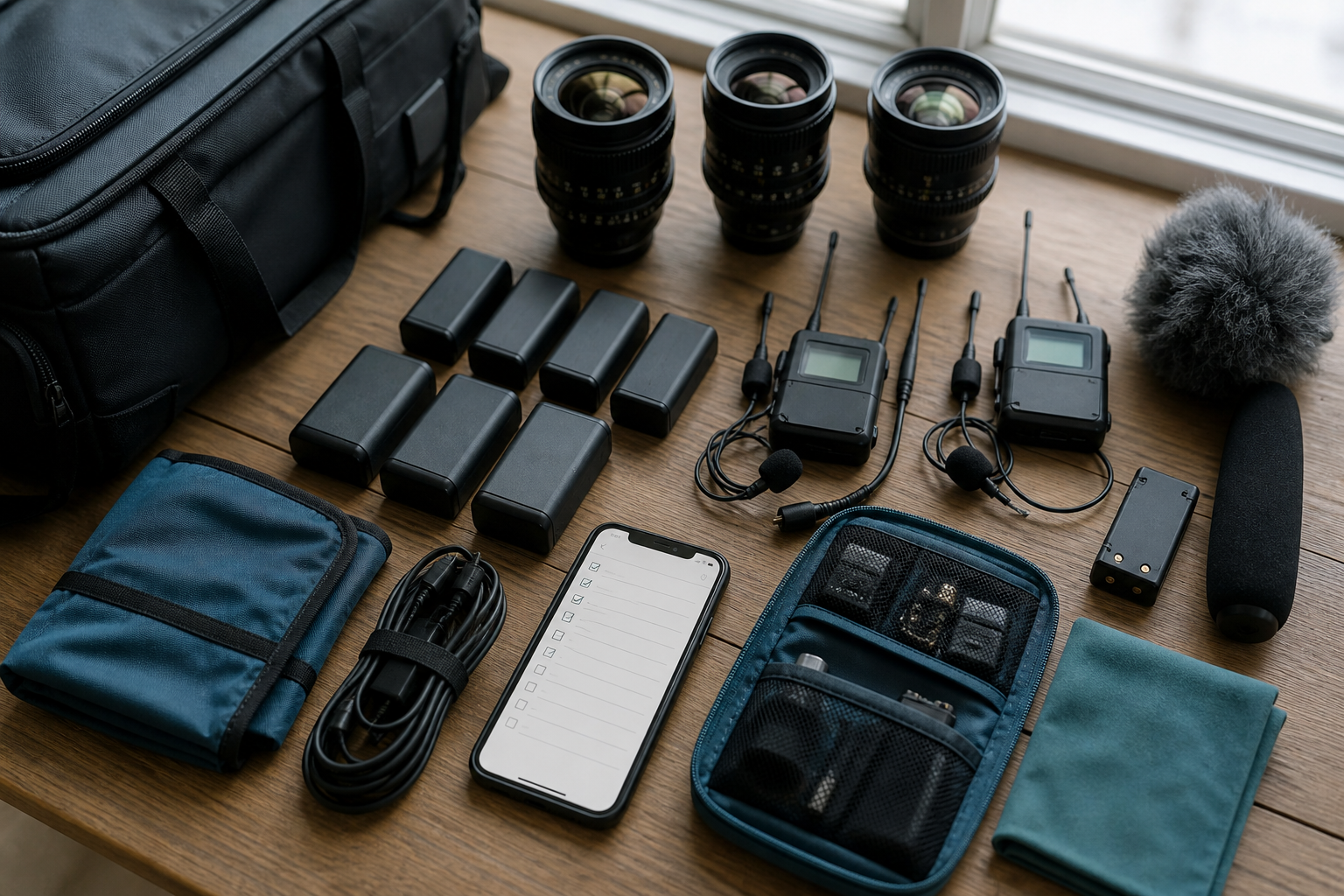 Gear packing list view